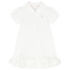 Baby Girls White Logo Polo Dress Set, 1, hi-res