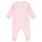 Baby Girls Pink Ruffled Babygrow, 1, hi-res