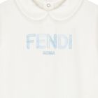 Baby Boys White & Blue Logo Babygrow Gift Set, 2, hi-res