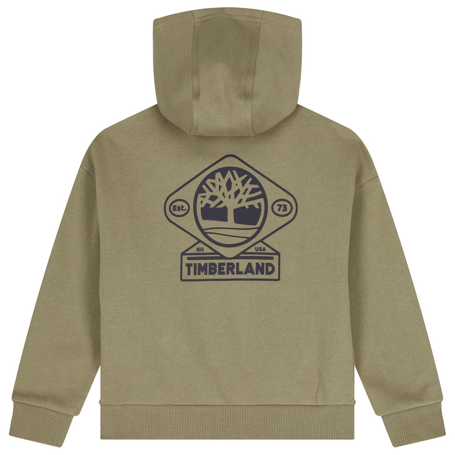 Boys Beige Logo Hooded Zip Up Top , 1, hi-res