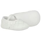 Baby Girls White Velvet Pre Walker Shoes, 1, hi-res