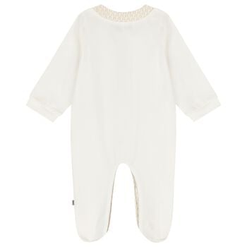 Ivory Teddy Bear Logo Babygrow