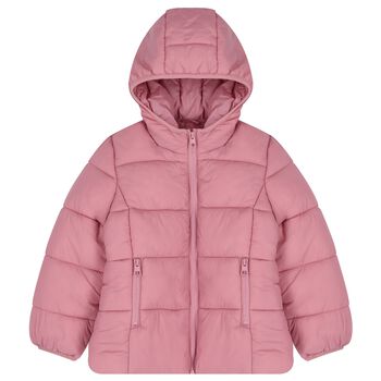 Girls Pink Puffer Jacket, 2 Girls Pink Puffer Jacket