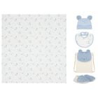 Baby Boys Blue & White Teddy Bear Gift Set, 3, hi-res