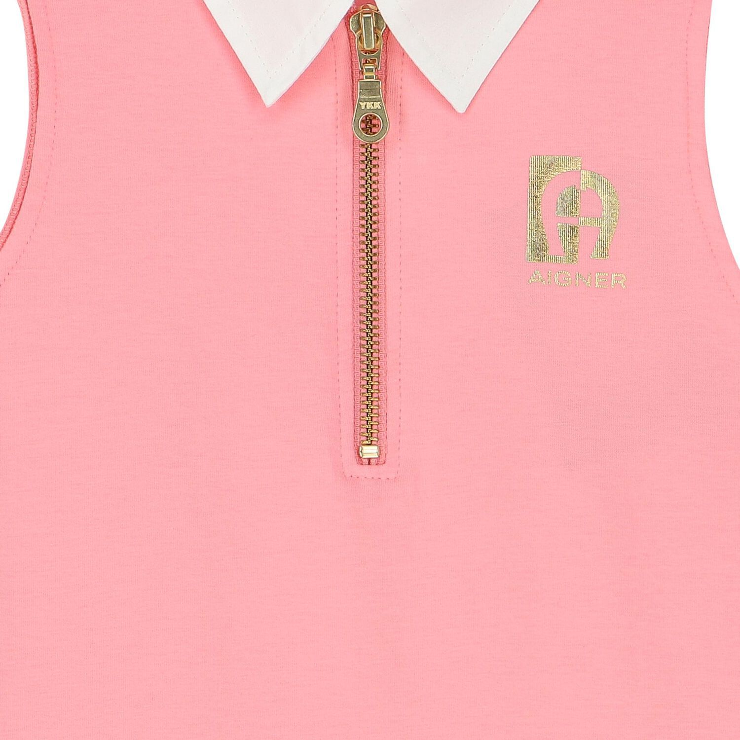 Girls Pink & Gold Logo Dress, 3, hi-res