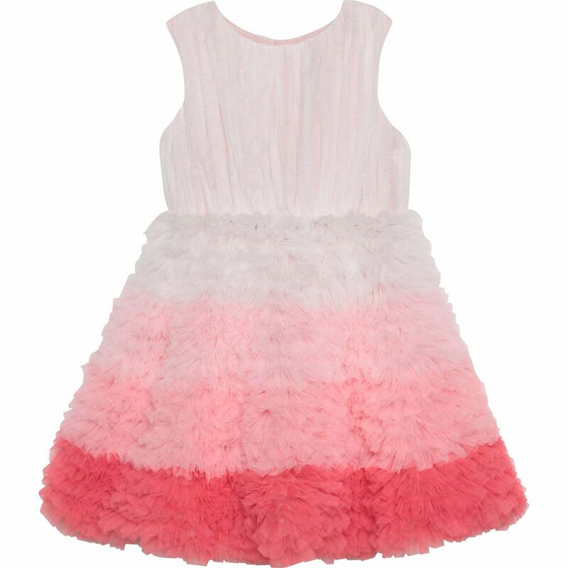 Girls Pink Ombre Tulle Dress, 1, hi-res image number null