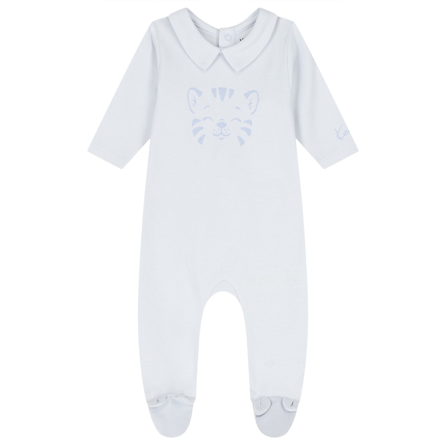 Baby Boys Blue Tiger Babygrow, 1, hi-res