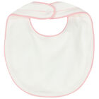 Baby Girls Pink & Ivory Bib ( 2-Pack ), 1, hi-res