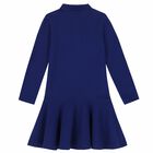Girls Blue Logo Polo Dress , 1, hi-res