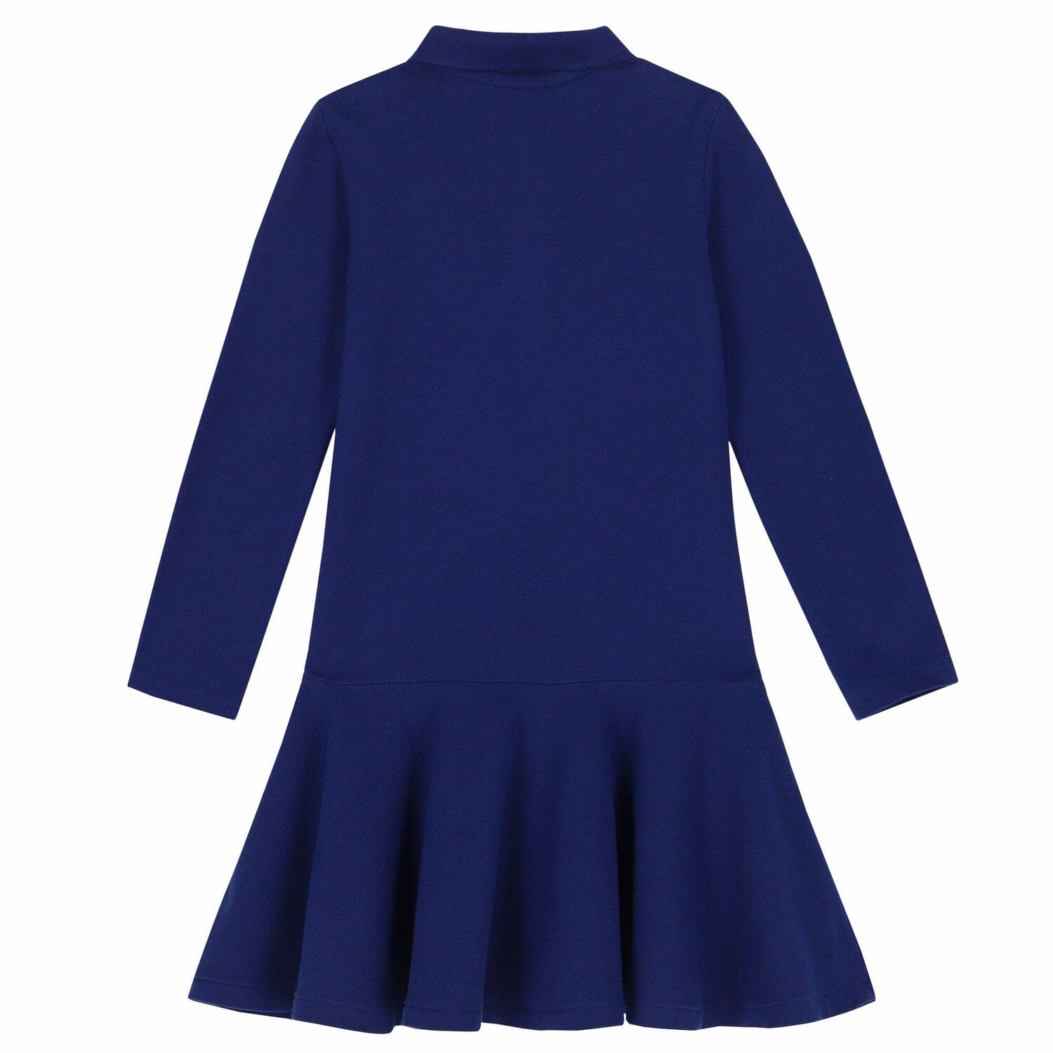 Girls Blue Logo Polo Dress , 1, hi-res