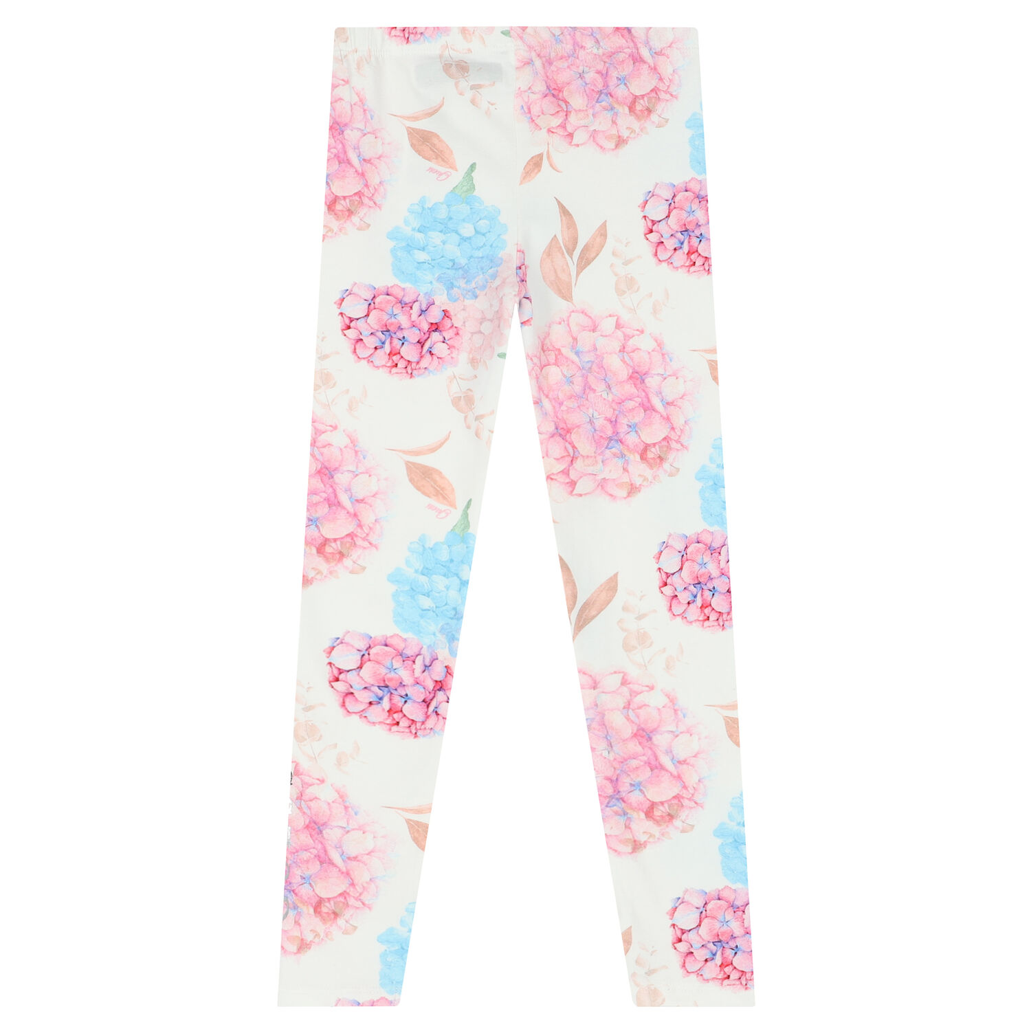 Girls White Floral Logo Leggings, 1, hi-res