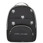 Girls Black Logo Backpack, 1, hi-res