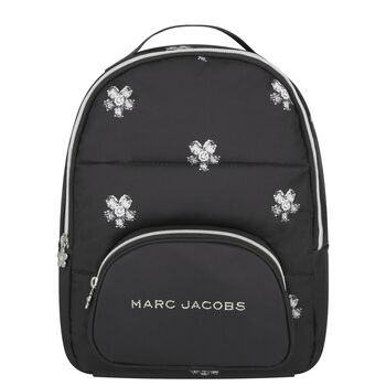 Girls Black Logo Backpack
