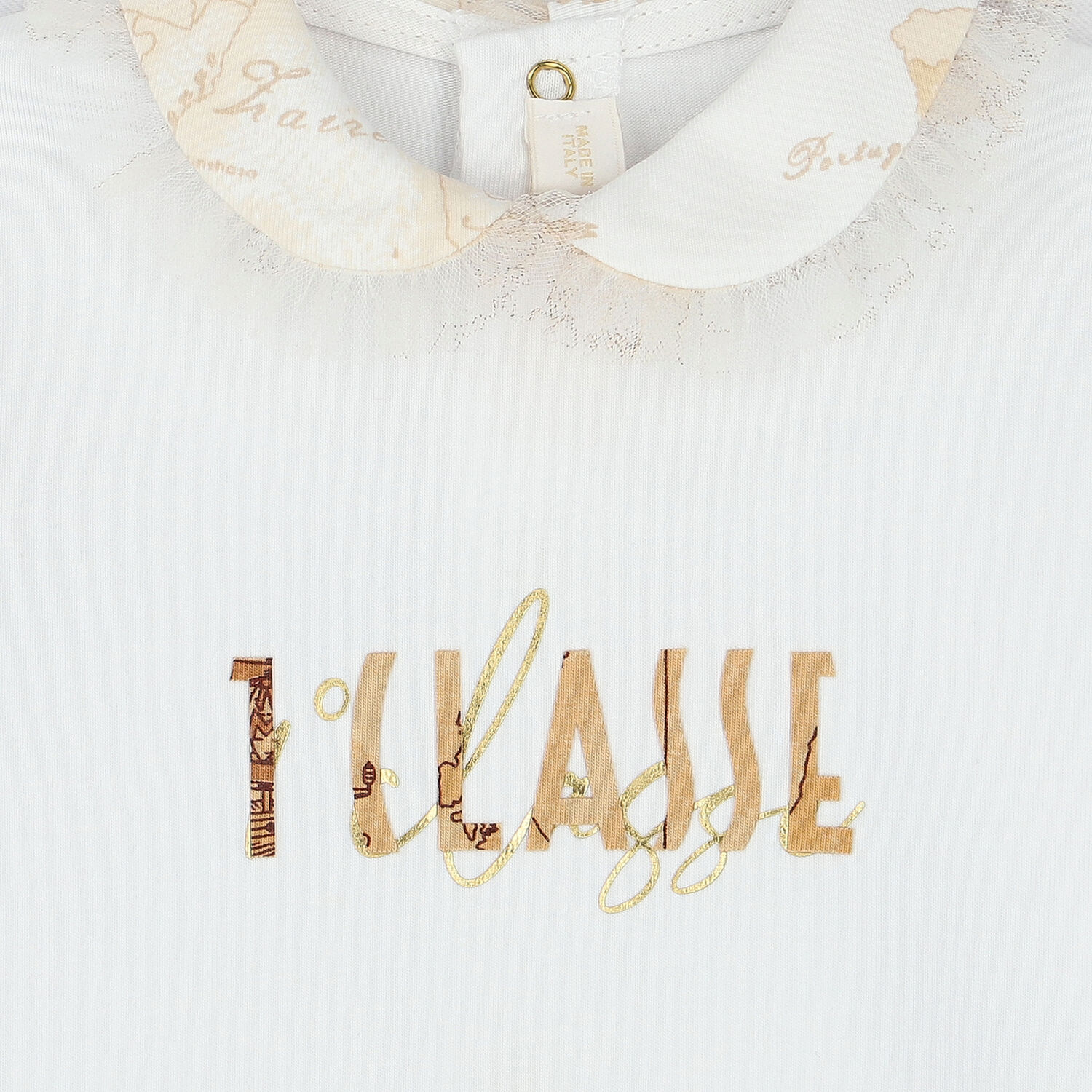 Baby Girls White Logo Babygrow, 1, hi-res