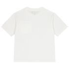 Boys White & Navy Blue Logo Shorts Set, 1, hi-res