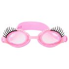 Girls Pink Eye Lashes Swimming Goggles, 1, hi-res
