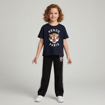 Navy Blue Tiger Logo T-Shirt