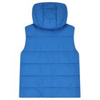 Boys Navy Blue & Blue Reversible Padded Gilet, 1, hi-res