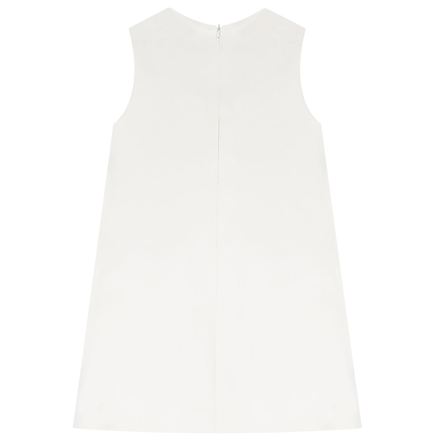 Girls Ivory Satin Ruffled Dress, 1, hi-res image number null