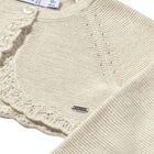 Younger Girls Gold Sparkly Knitted Cardigan, 3, hi-res