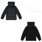 Girls Black Reversible Puffer Jacket, 1, hi-res