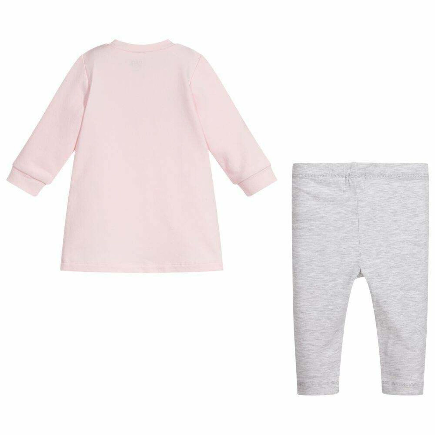 Baby Girls Pink & Grey Dress Set, 1, hi-res image number null