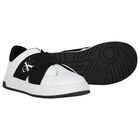 Boys White & Black Logo Trainers, 2, hi-res