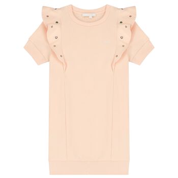 Girls Pink Logo Dress