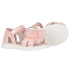 Younger Girls Pink Tulle Bow Sandals, 1, hi-res