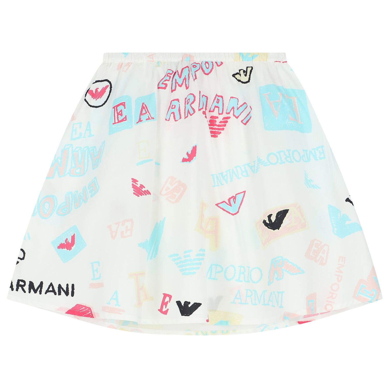 Girls White Logo Skirt, 1, hi-res