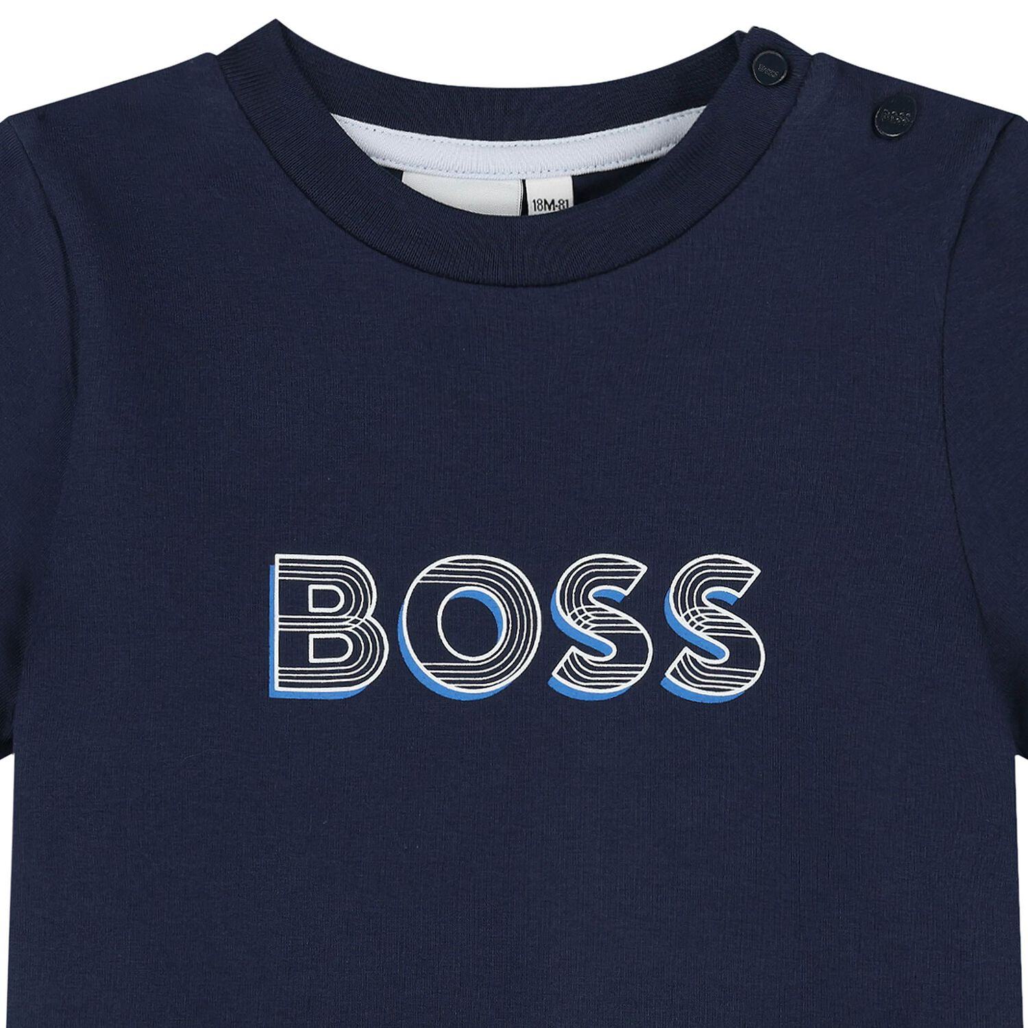 Baby Boys Navy Blue Logo T-Shirt, 3, hi-res