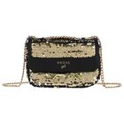 Girls Black & Gold Sequins Bag&nbsp;, 1, hi-res