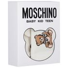 Baby Girls White Teddy Bear Logo Babygrow Gift Set, 2, hi-res