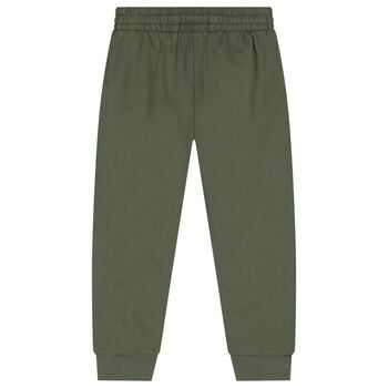 Boys Green Logo Joggers