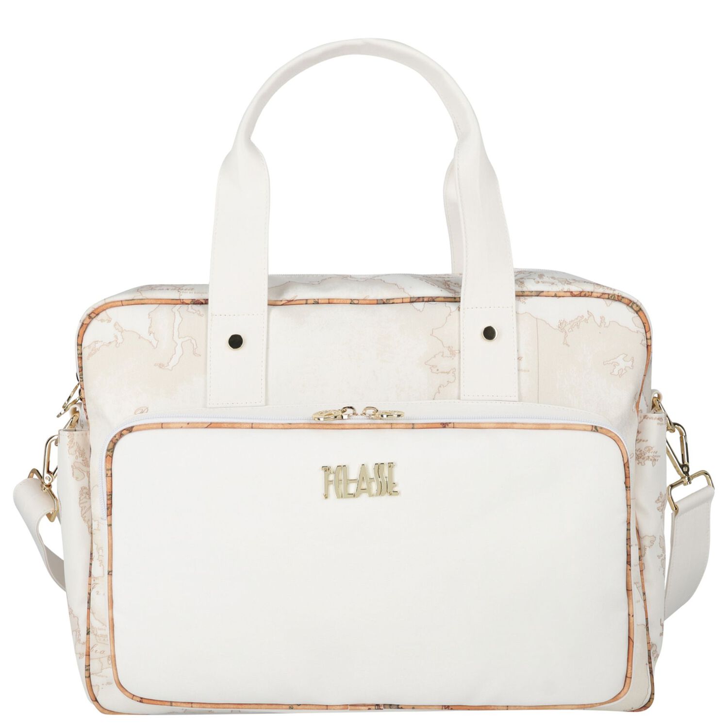 Ivory & Beige Geo Map Baby Changing Bag, 2, hi-res
