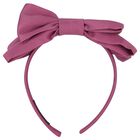 Girls Pink Bow Headband, 1, hi-res