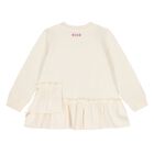 Younger Girls Beige Logo Dress, 1, hi-res
