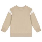 Boys Beige Logo Sweatshirt, 1, hi-res
