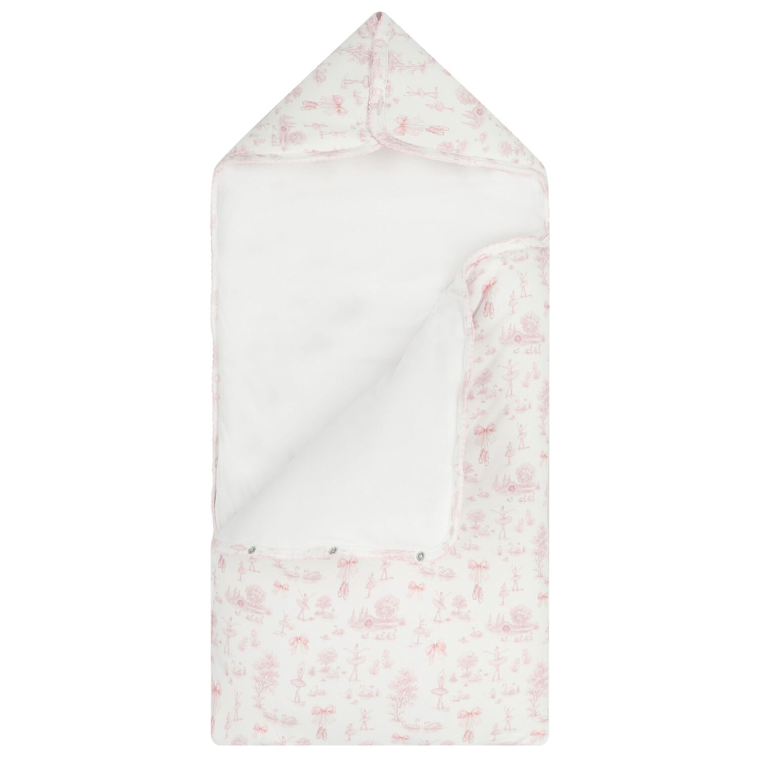 Baby Girls White & Pink Swan Nest, 1, hi-res
