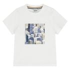 Younger Boys White Building Logo T-Shirt, 1, hi-res