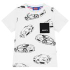 Younger Boys White Logo T-Shirt, 1, hi-res