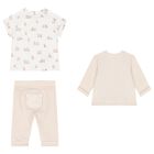 Baby Ivory & Beige Tracksuit Set, 1, hi-res