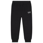 Boys Black Logo Tracksuit, 2, hi-res