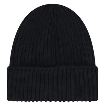 Boys Black Logo Beanie Hat