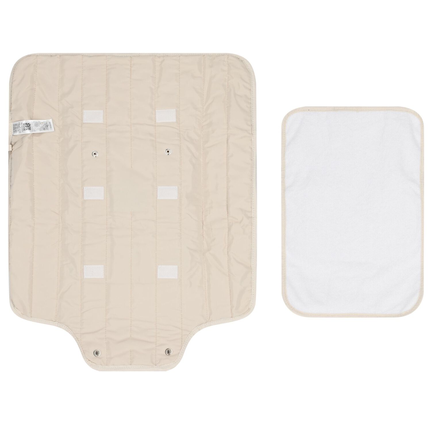 Beige Teddy Bear Logo Quilted Baby Changing Mat, 1, hi-res