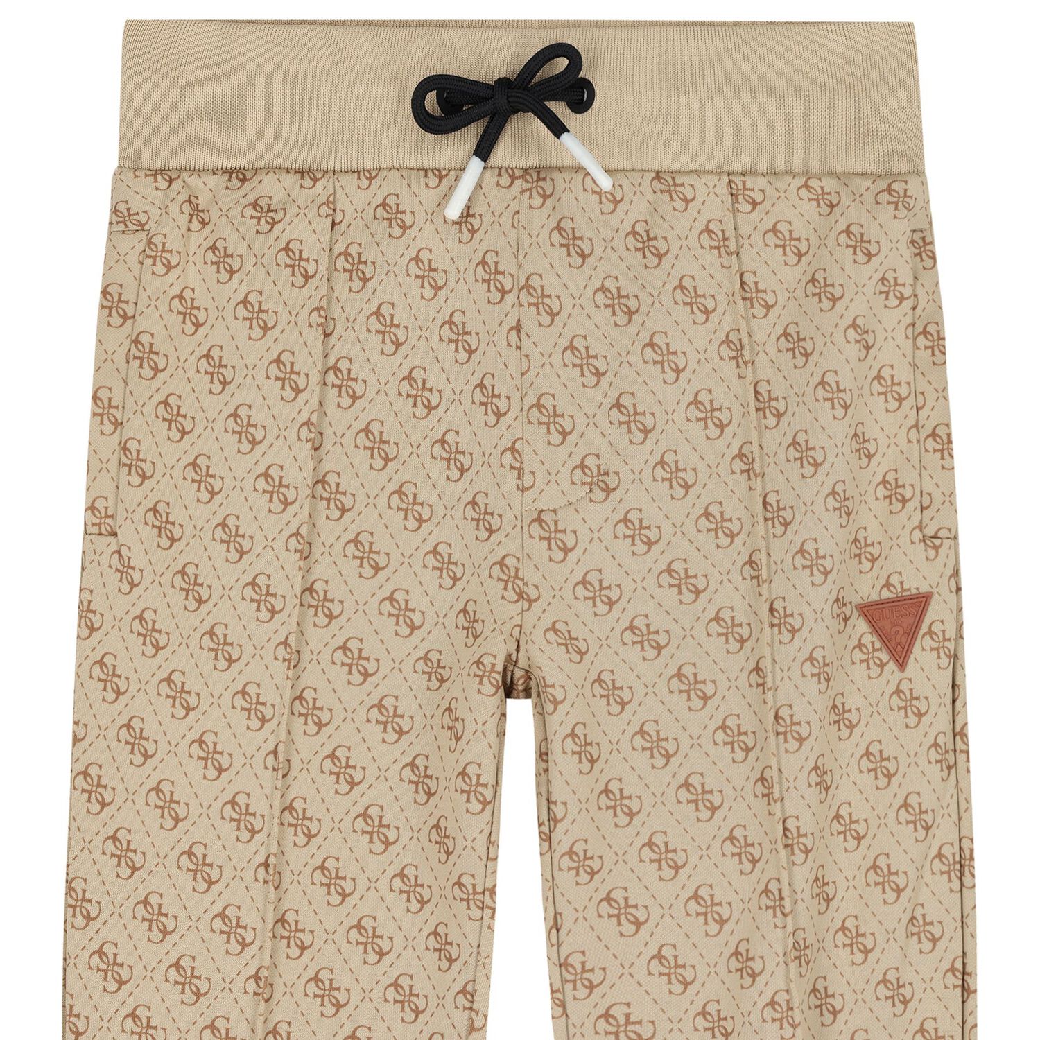 Boys Beige Logo Joggers, 1, hi-res