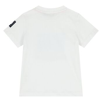 Younger Boys White Logo T-Shirt