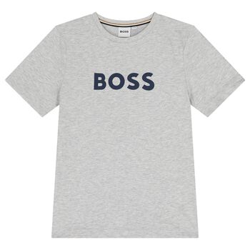 Boys Grey Logo T-Shirt
