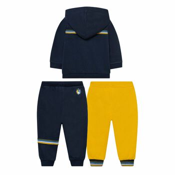 Younger Boys Navy & Green 3 Piece Tracksuit
