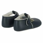 Baby Navy Leather Pre Walker Shoes, 2, hi-res